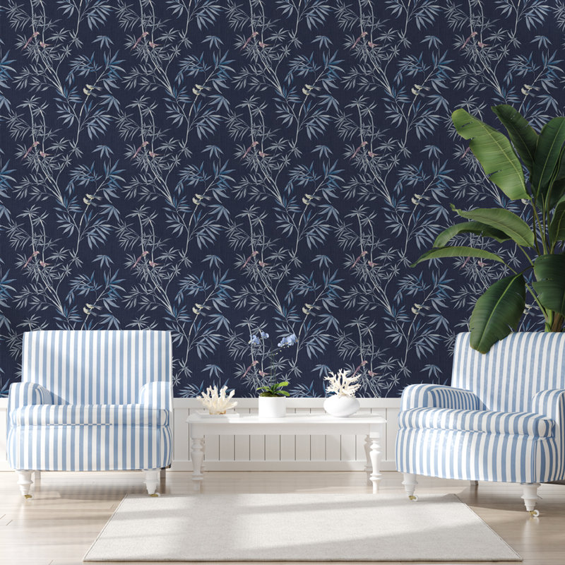 Papier peint adhésif bambou chinoiserie, Tombée de la nuit