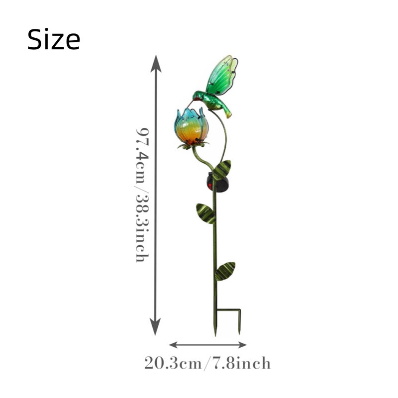  Piquet de jardin - Piquet de jardin solarium et colibri