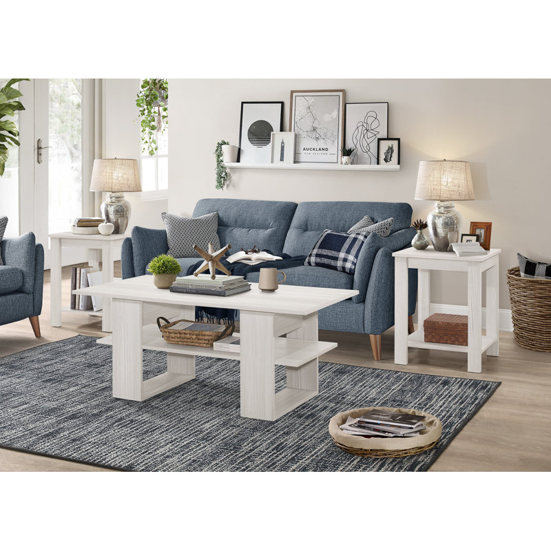 Ensemble de tables basses 3 pièces Ayzah, Gris clair