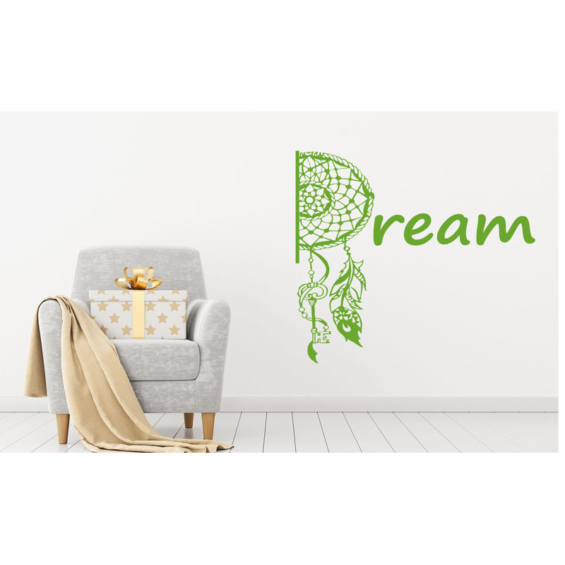 Text & Numbers Non-Wall Damaging Wall Decal, Lemon Tree Green