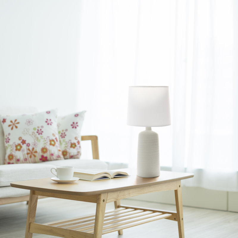 Azize Porcelain Table Lamp, Off White