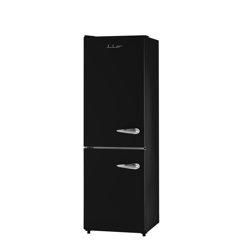 Réfrigérateur à congélateur inférieur 23 pi cu 11 pi Retro, Gauche, Noir