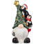 Décoration de Noël gnome lumineux avec pingouins - 17 po - lumières DEL claires