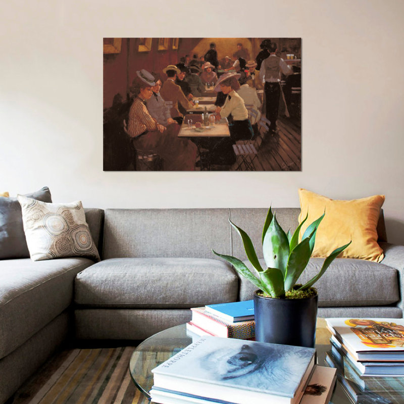 « old bar scene », impression sur toile, H 8 po x l 12 po x P 0,75 po