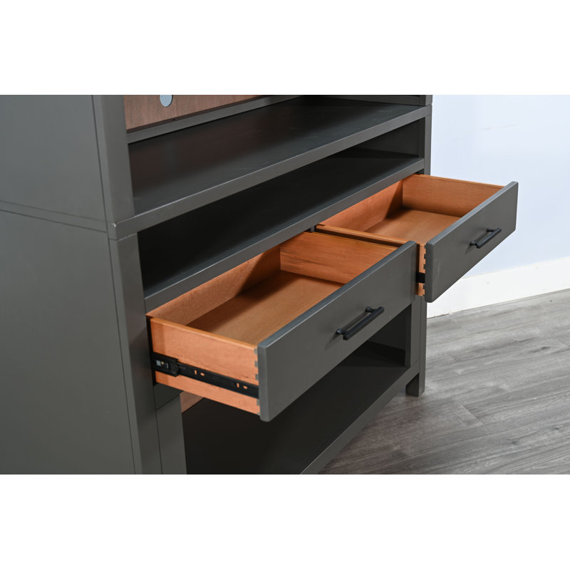 Arch Wood Bookcase with Electric Heater