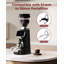 Moulin à café plat avec moules espresso Tuni G3 64 mm, ensemble de moulin à espresso électrique 100 réglages de mouture | Écran tactile de précision de qualité commerciale | Technologie antistatique | Acier inoxydable (noir)