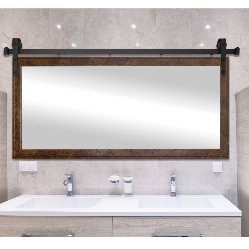 Miroir décoratif biseauté moderne et contemporain Jossa, H 30,5 po x l 53,5 po x P 0,75 po