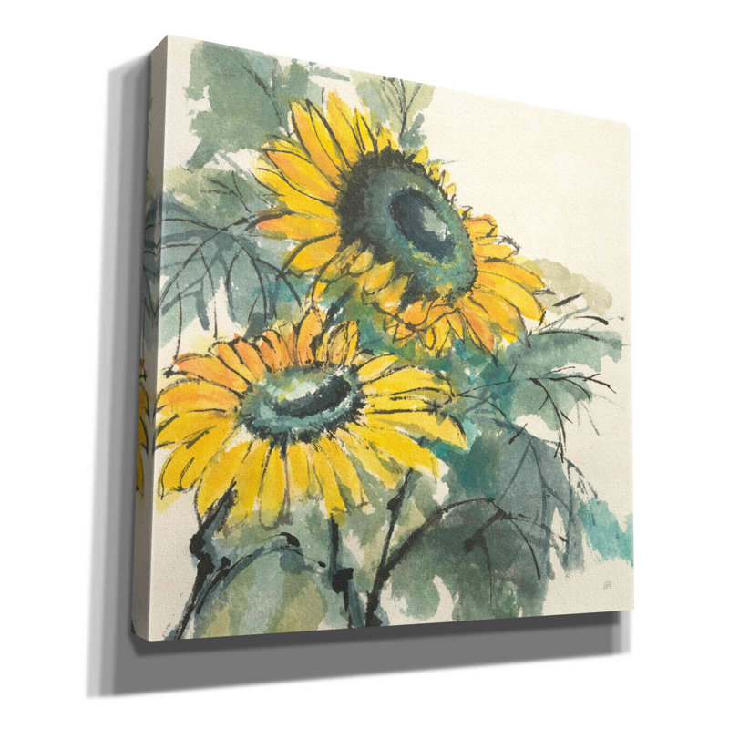 «Sunflower I» par Chris Paschke, estampe numérique sur toile, H 12 po x l 12 po x P 0,75 po