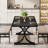 Dining Table, Rectangular, Metal Base, 63 Inch-111236773-111236772
