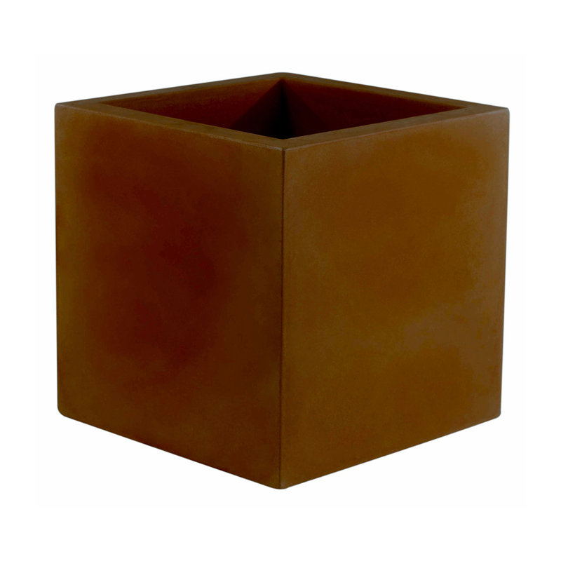 Nano Resin Pot Planter, 4" H x 4" W x 4" D, Bronze