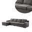 Canapé modulaire en lin de 119 po et méridienne-87325914