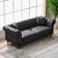 Canapé en tissu 83 po Chesterfield ‌Tech, canapé à accoudoirs roulés en tissu High-Tech, canapé rembourré de style Mid-Century moderne, canapé 3 places-235943598