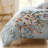 Bebejan Peach Leaves on Sage 100% Cotton Sateen 5 Piece Reversible Comforter Set-1390616329