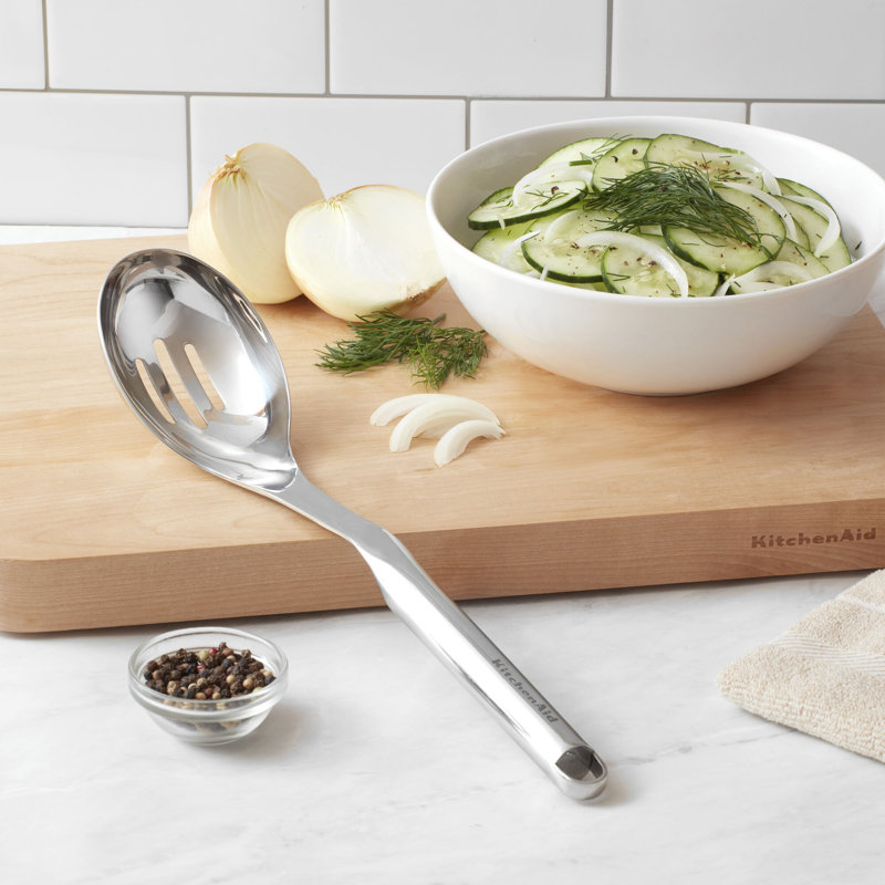 KitchenAid® Premium Slotted Spoon with Hang Hook, 13.3-Inch, Stainless Steel