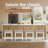 24 Inch Barstools Wood Kitchen Counter Height Bar Island Stools With Saddle Seats Backless Set Of 4-1620195053