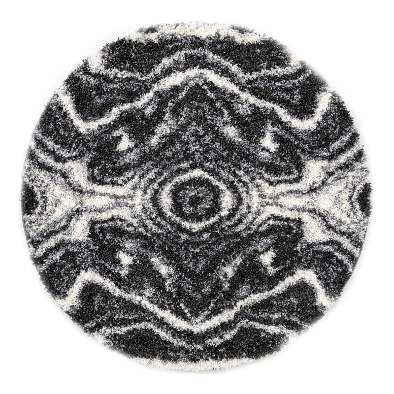 Adilkhan Ikat Indoor Rug, Round 5'3"