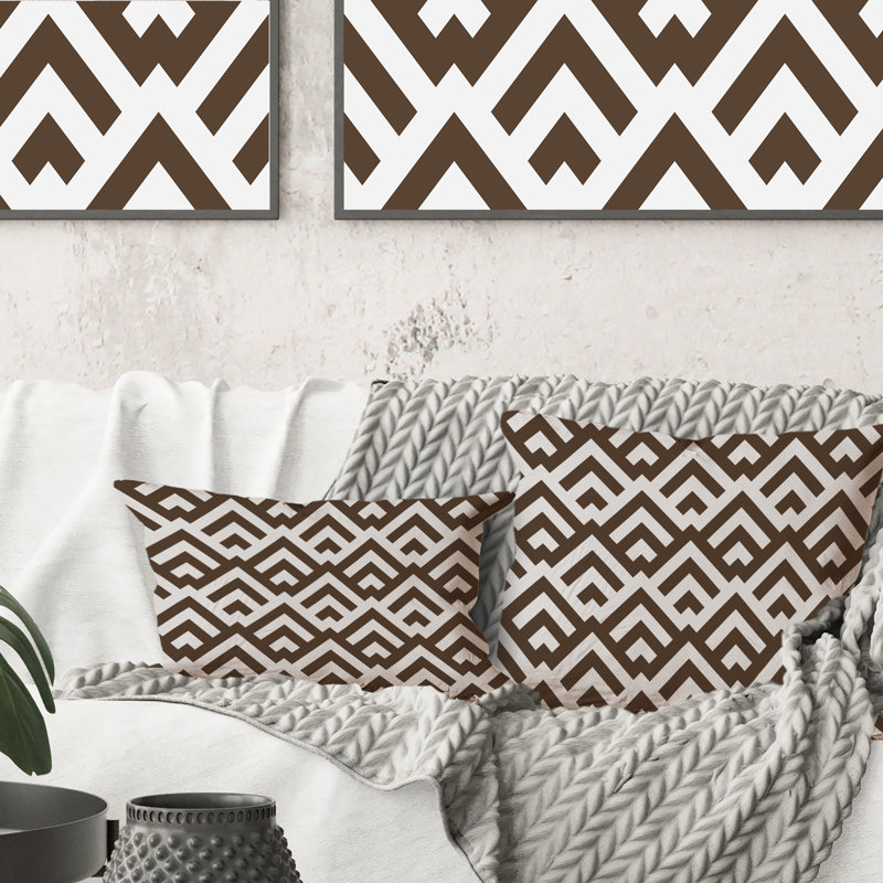 Geometric Throw Pillow, 16" x 16"
