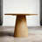 43" Round Oak Wood Top Dining Table-133351120