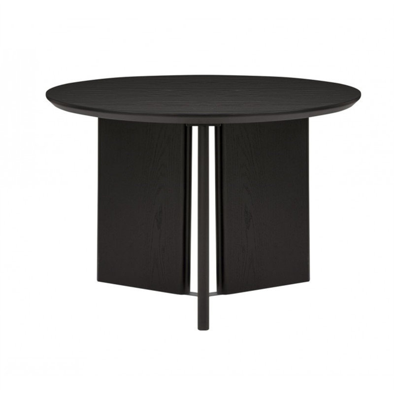 Table de salle à manger ronde en bois naturel