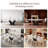 63-95" Modern Extendable Dining Table,White Glossy Sintered Stone Table top, Black Carbon Steel Base for 4-10