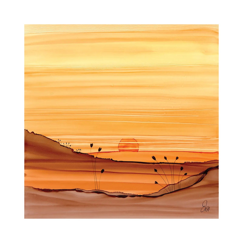 Warming Sunset 1 Piece Wrapped Canvas Painting, 66.04 cm H x 66.04 cm W x 1.91 cm D