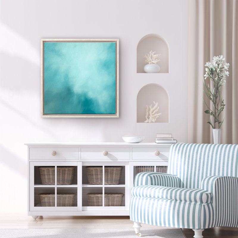 Reproduction de cadre flottant sur toile Coastal Retreat Underwater Clouds par Megan James, H 30 po x l 30 po x P 2,375 po