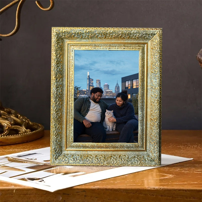 Cadre photo doré antique polyvalent pour photos et cadeaux de 8 po x 10 po, Antique Gold, 1, 8" W x 10" H