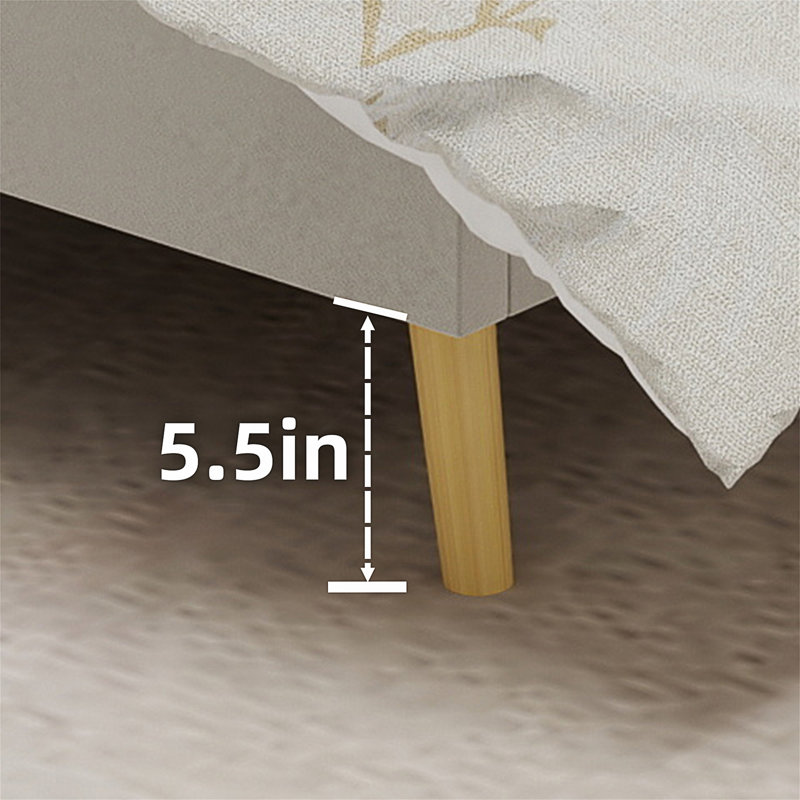 Structure de lit moderne, Beige