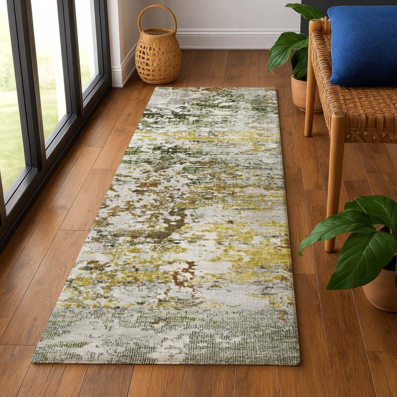 Premium Machine Washable Mayfield AMF1830 Modern Rug, Runner 2'3" x 7'6"