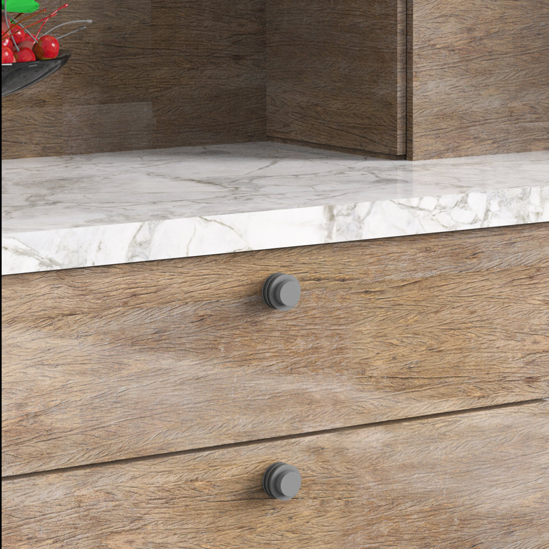 Poignée cylindrique de diamètre 1 1/2 po, Gris mat