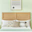 Lit plateforme moderne en bois avec tête de lit géométrique 3D et banc de rangement avec tiroirs-217015958-217015960