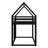 Twin Over Twin Metal Floor Bunk Bed With Ladder And Guardrail, House Shaped Bunk Bed Frame With Metal Slats-735234800