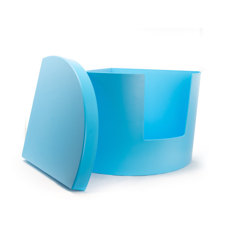 Grand bac à litière d'angle pour chat, 16.5" H x 25" W x 17.5" D, Blue
