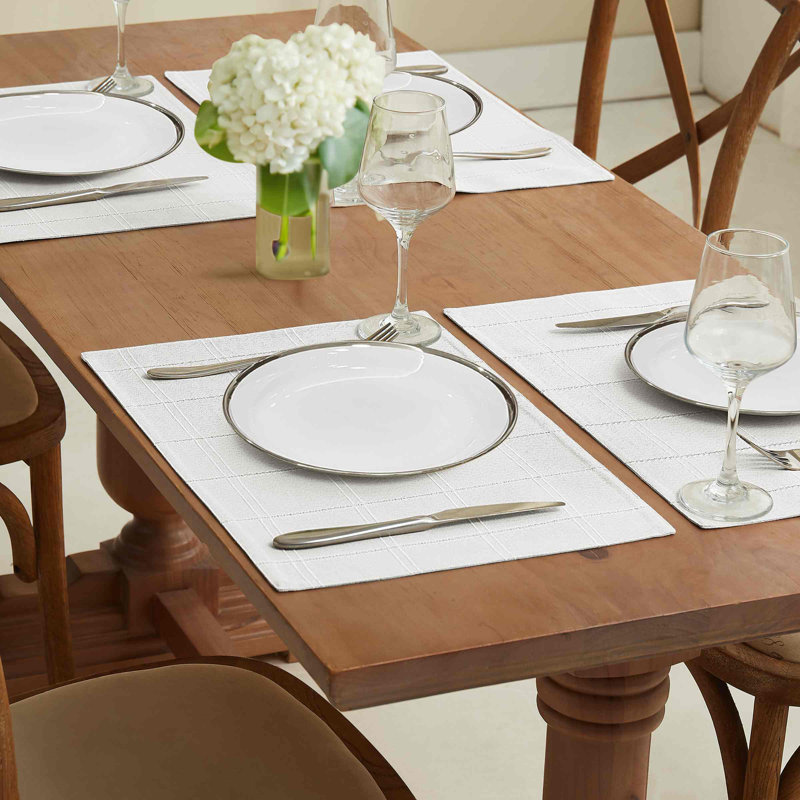 Izod Chadwick 4-Pack Placemat Set, White
