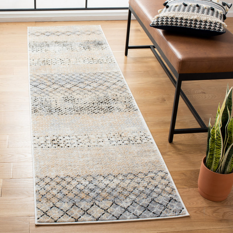 Tapis géométrique Dominguez 700 Performance, Tapis de couloir 2 pi 2 po x 12 pi