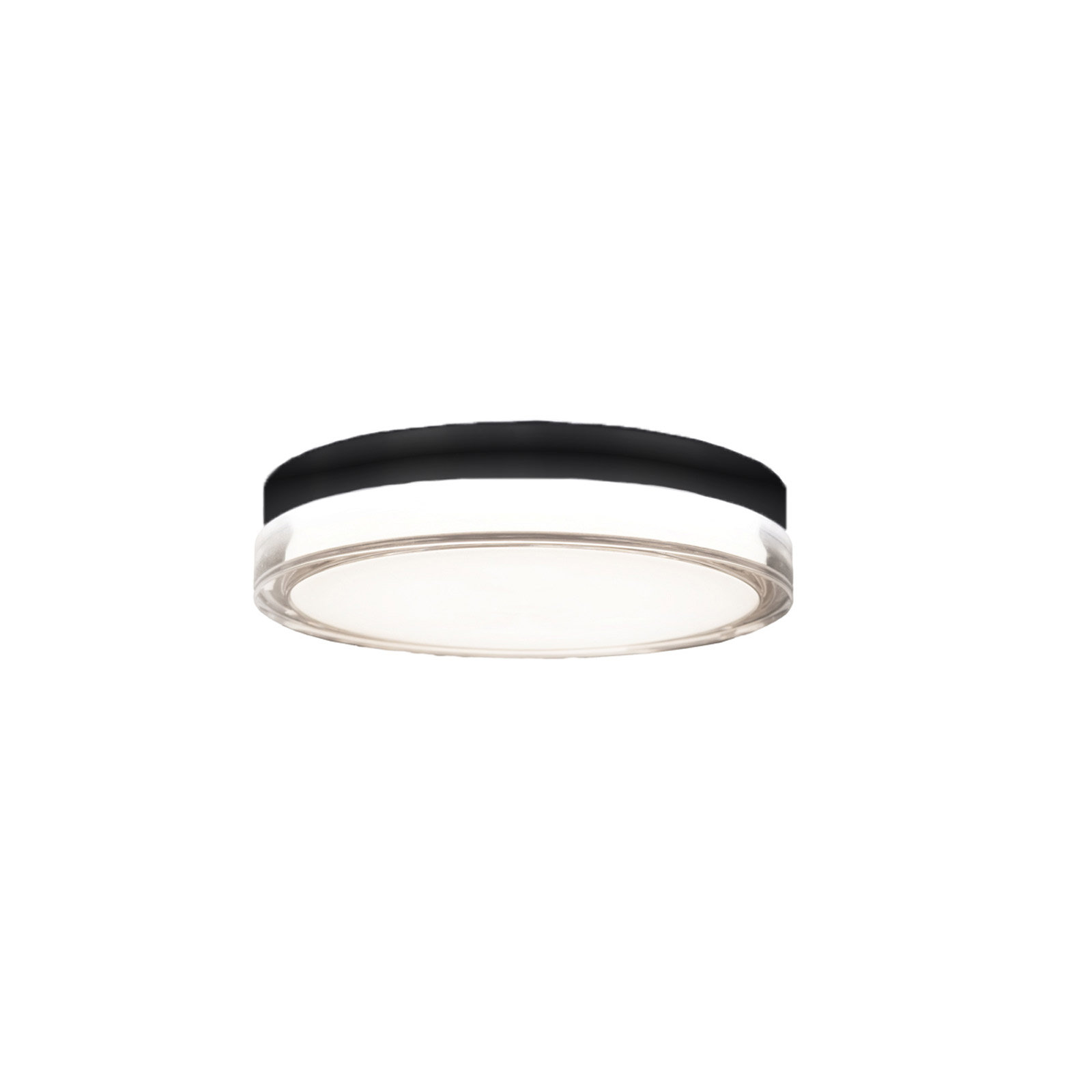 Pi LED Dimmable Round Flush Mount, 2.5" H x 6" W x 6" D, 3000K, Matte Black