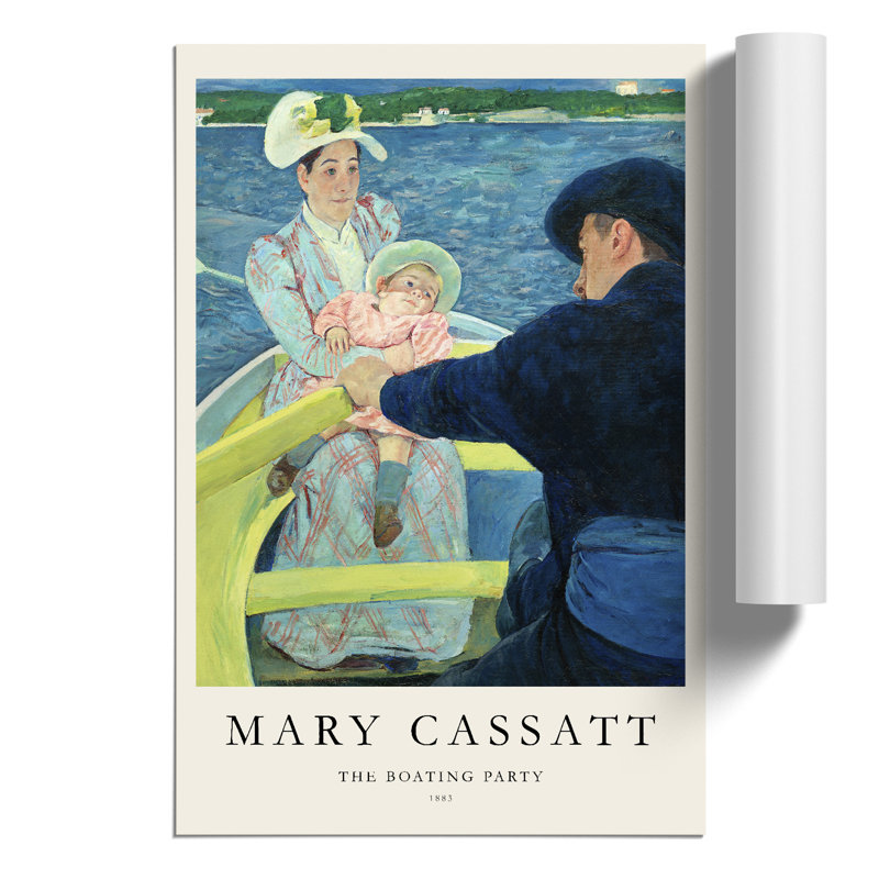 The Boating Party Print by Mary Cassatt - Frameless Print, 30cm H x 21cm W x 0.1cm D