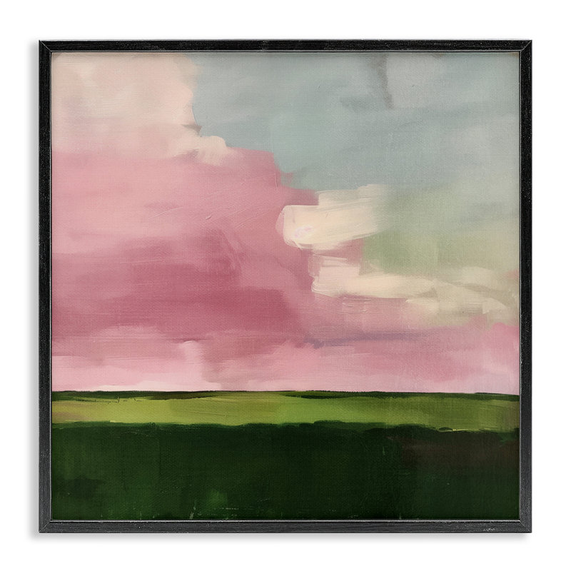  Art de la giclée rose par Svetlana Aleynikova, H 17 po x l 17 po, Giclée encadrée noir minuit
