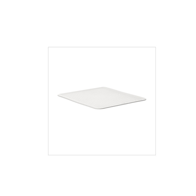 Couvercle de rangement en plastique nervuré, Blanc, H 1 po x l 15 po x P 12 po