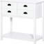 Armoire de rangement blanche à 4 tiroirs et tablette à lattes pour la cuisine, côté salon avec 4 tablettes