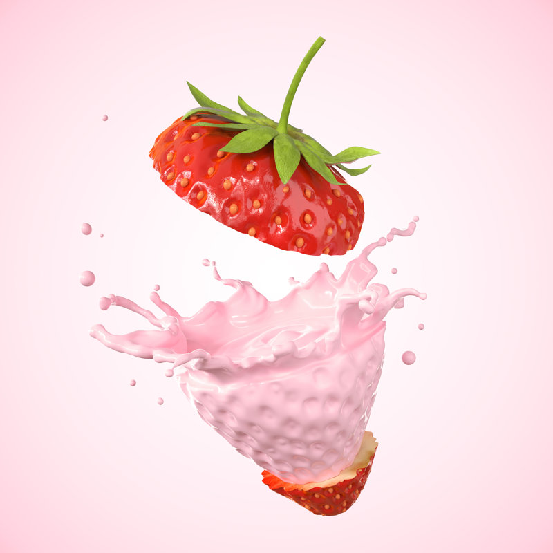 Strawberry Milk Splash by Anusorn Nakdee - Wrapped Canvas Print, 30cm H x 46cm W x 3.8cm D