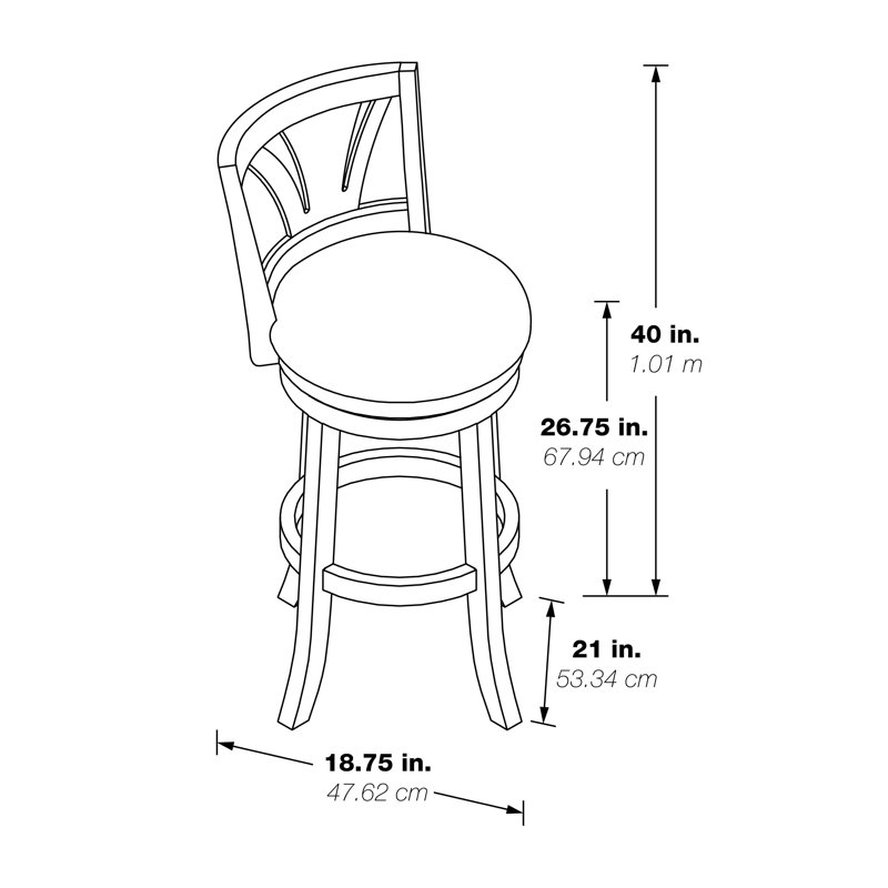 Hypatos Swivel Upholstered Counter Stool, Cream