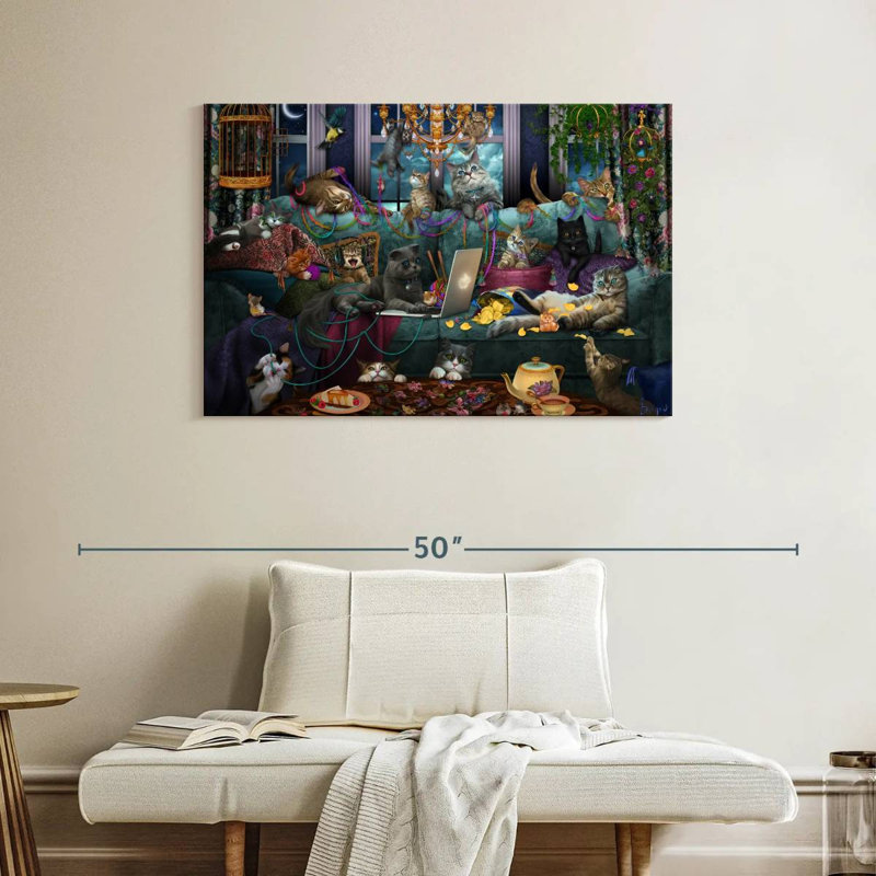 Brampt Quarantine Cats, 26" H x 39" W