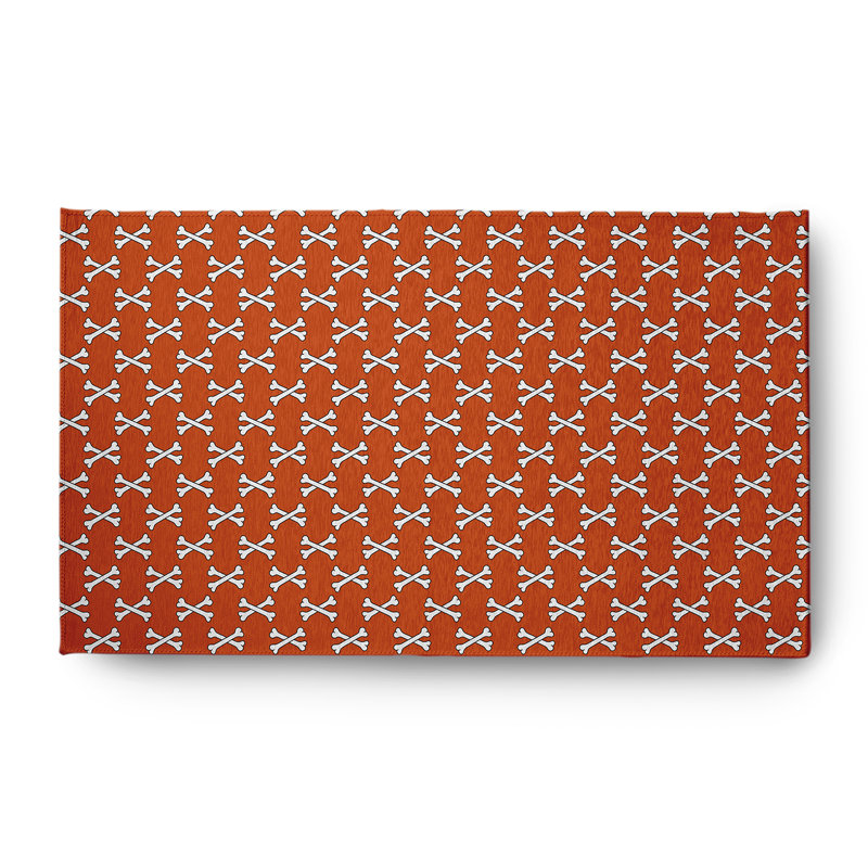 Tapis géométrique rectangulaire en chenille tissé à la machine couleur terre de Sienne, Rectangle 3 pi x 5 pi