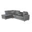 Canapé modulaire réversible en velours côtelé 2 pièces 2 pièces avec porte-gobelets-1392603270