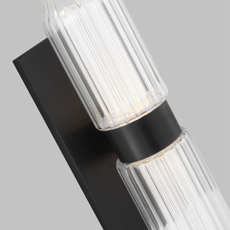 Langston 1 - Light LED Armed Sconce, Plated Dark Bronze