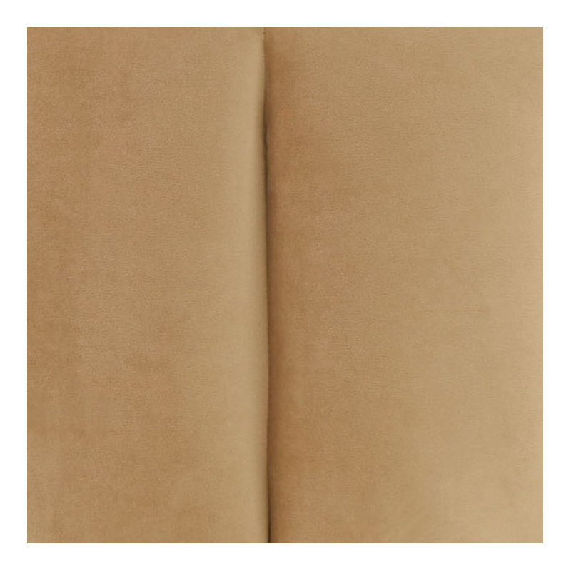 Maxine Round Ottoman, Pale Taupe Velvet