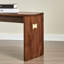 Banc de bout de lit en noyer noir avec joint papillon-100945950