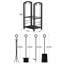 Ensemble de 4 outils pour ranger le bois de chauffage dans le foyer, range-bûches empilable noir, support à bûches 5 pièces avec outils inclus