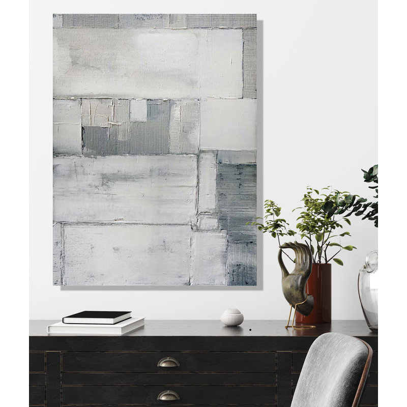 Éléments - reproduction d'artiste sur toile, Toile encadrée noire, H 24 po x l 20 po x P 1,75 po